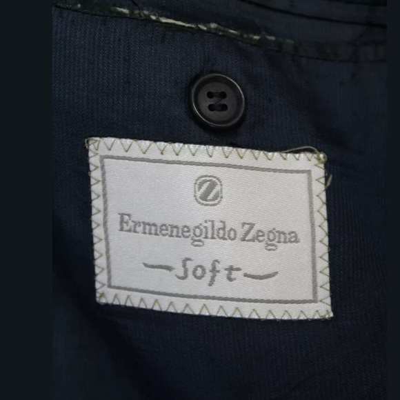 ERMENEGILDO ZEGNA BLAZER BLACK PINSTRIPE SIZE 40 - Picture 5 of 8